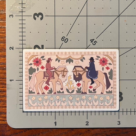 cowboy tapestry sticker