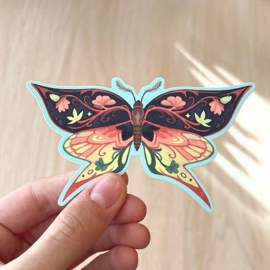 butterfly moth sticker